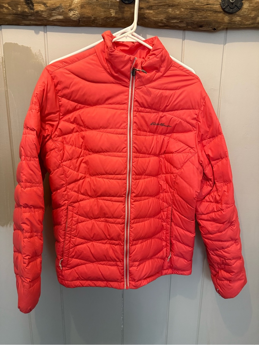 Eddie Bauer Women's Jacket in Coral and Light Gray